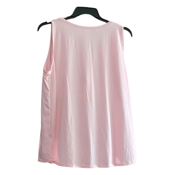 🌻 32° COOL - XXL Light Pink Sleeveless Blouse With Breast Support - Picture 2 of 8